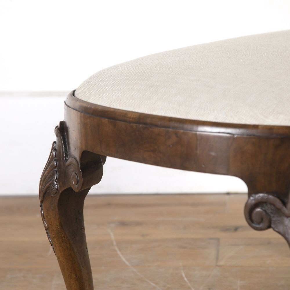 Walnut Oval Stool with Ball and Claw Feet ST1014349