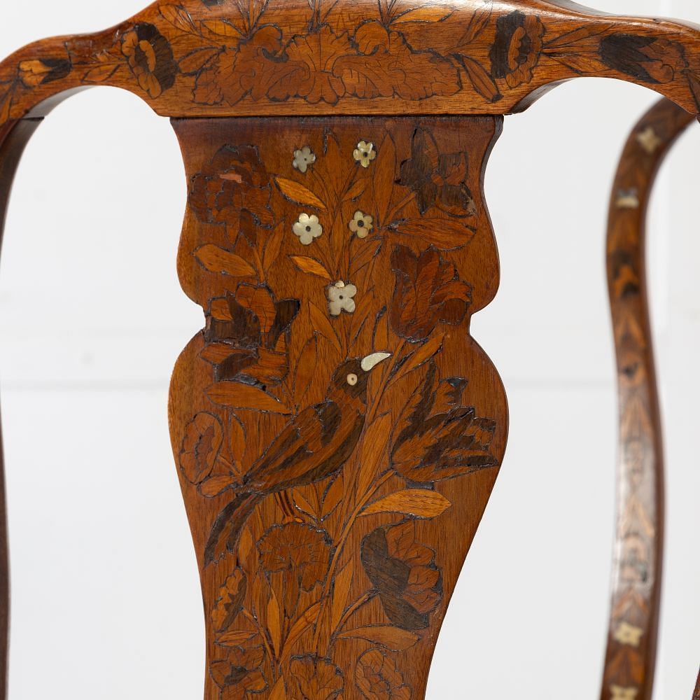 Pair of 18th Century Dutch Marquetry Side Chairs CH0622049