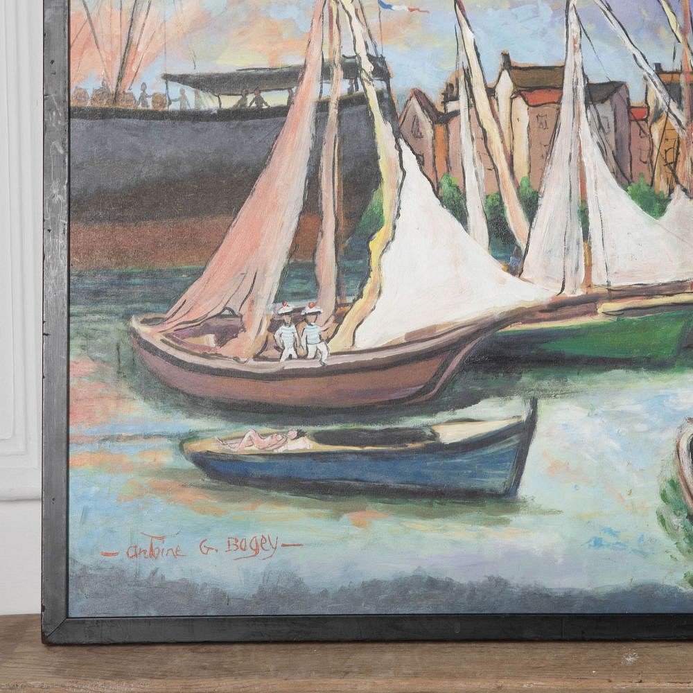 Pair of 20th Century Signed Paintings 'Port de Deauville' WD1532534