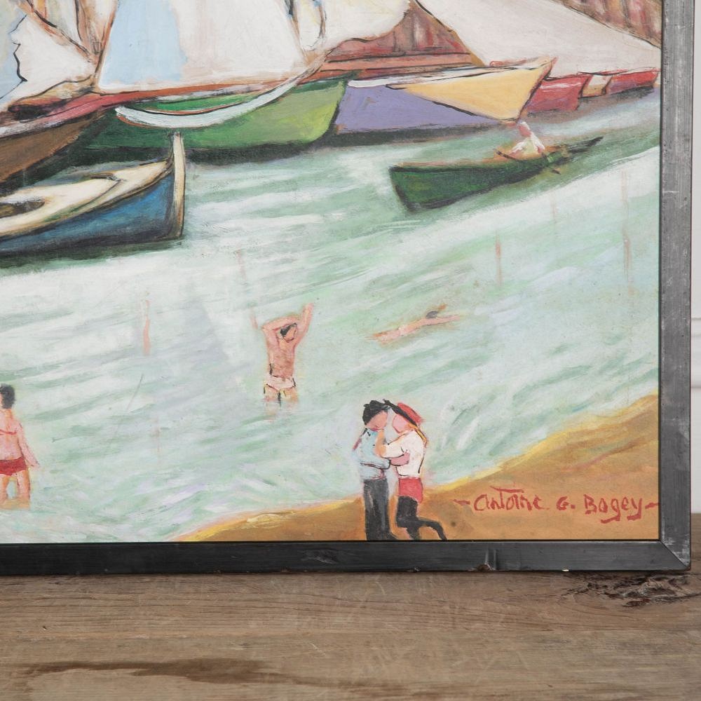 Pair of 20th Century Signed Paintings 'Port de Deauville' WD1532534