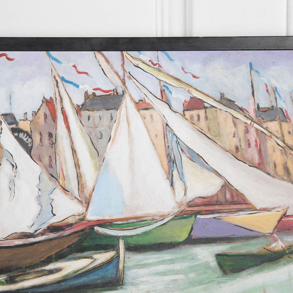 Pair of 20th Century Signed Paintings 'Port de Deauville' WD1532534