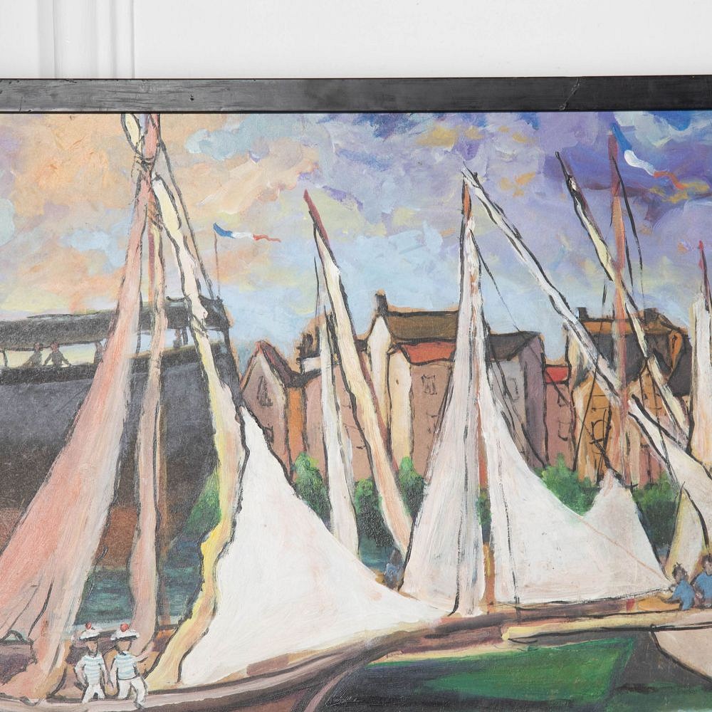 Pair of 20th Century Signed Paintings 'Port de Deauville' WD1532534