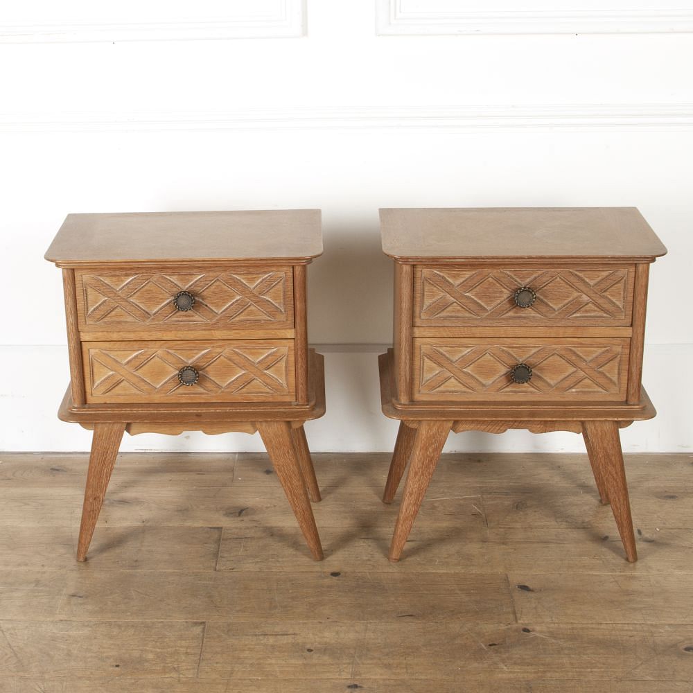 Pair of Art Deco Limed Oak Cabinets BD8517319
