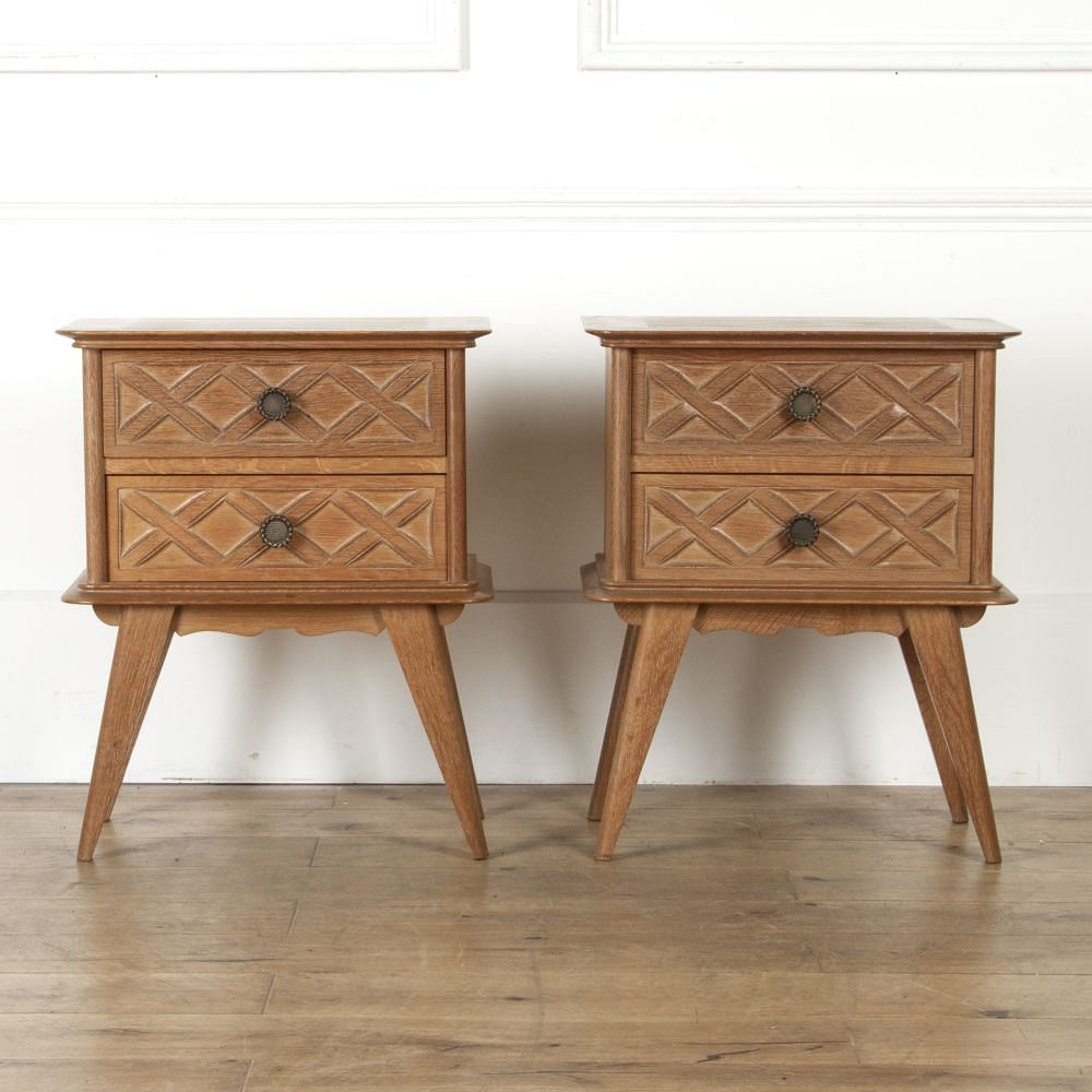 Pair of Art Deco Limed Oak Cabinets BD8517319