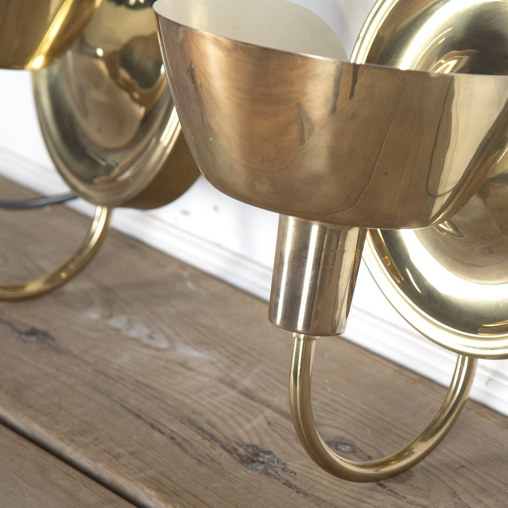 Pair Of Brass Swedish Up Lights LW5358116