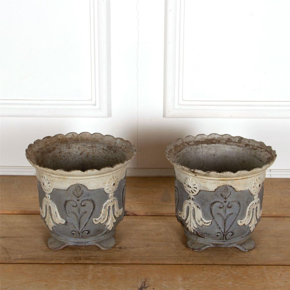 Pair Of Cast Iron Planters GA287316
