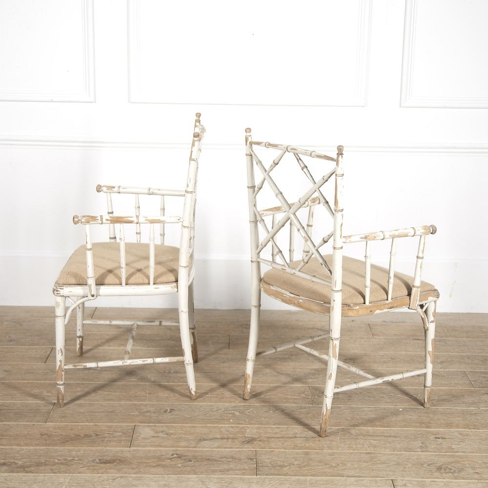 Pair of Faux Bamboo Cockpen Chairs CH4515042
