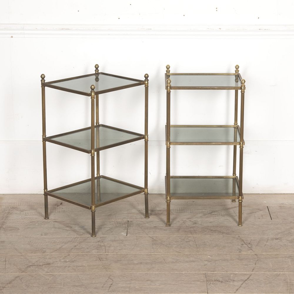 Pair of French 20th Century Brass End Tables CO3523154