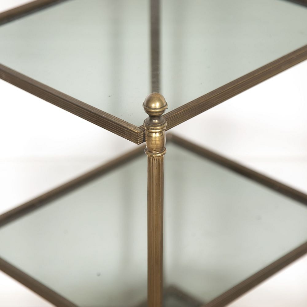 Pair of French 20th Century Brass End Tables CO3523154