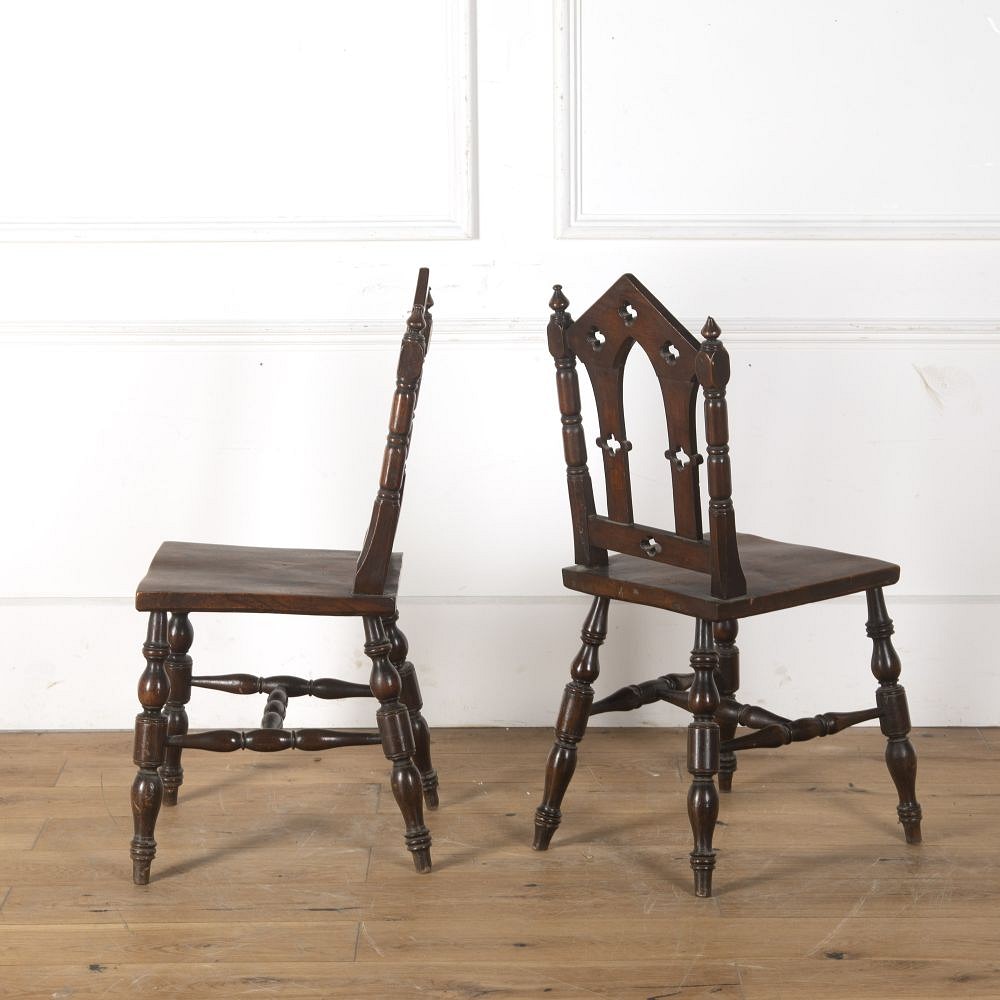 Pair of Gothic Side Chairs CH107505