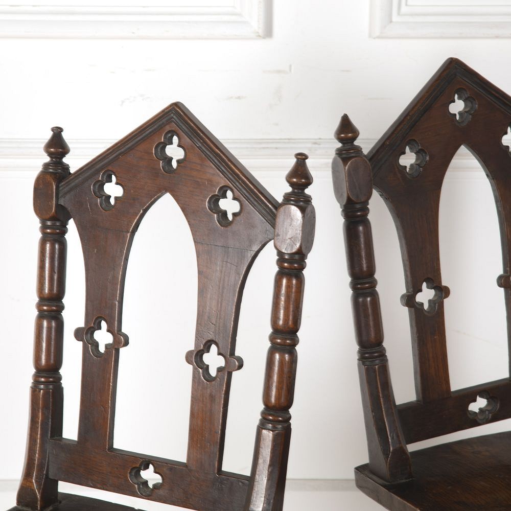 Pair of Gothic Side Chairs CH107505