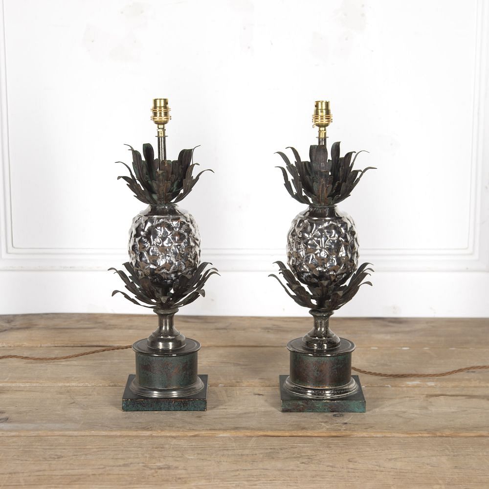 Pair of 20th Century Italian Metal Pineapple Table Lamps LT1523619