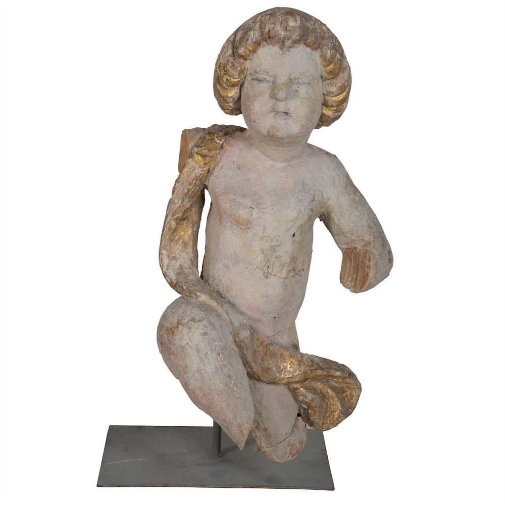 Pair of Italian Wooden Cherubs DA026232