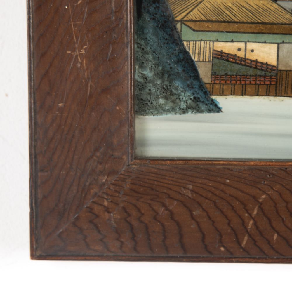 Pair of 19th Century Japanese Reverse Glass Paintings WD3720645