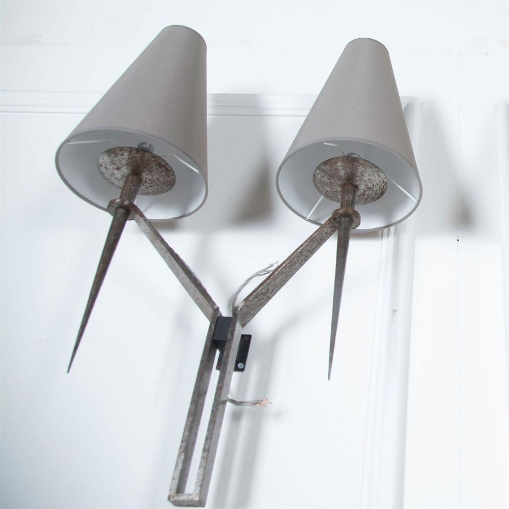 Pair of Large Wall Lights by Maison Bataillard LW3061116