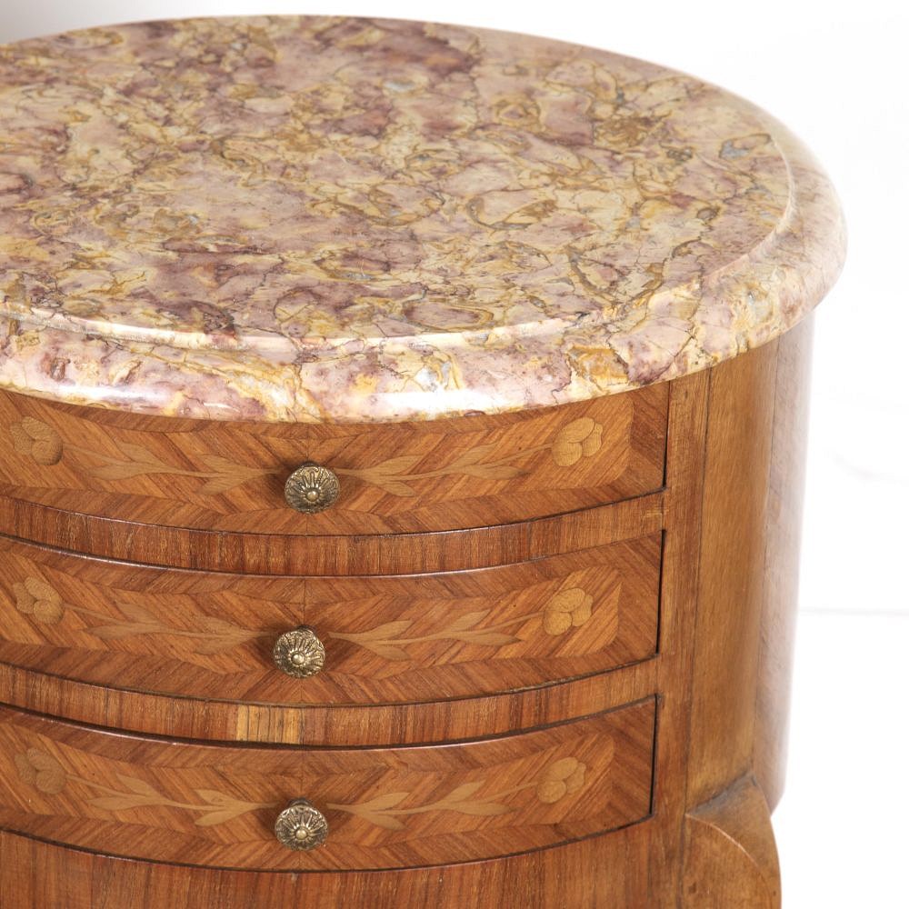 Pair of Louis XVI Style Oval Lamp Tables BD3424960