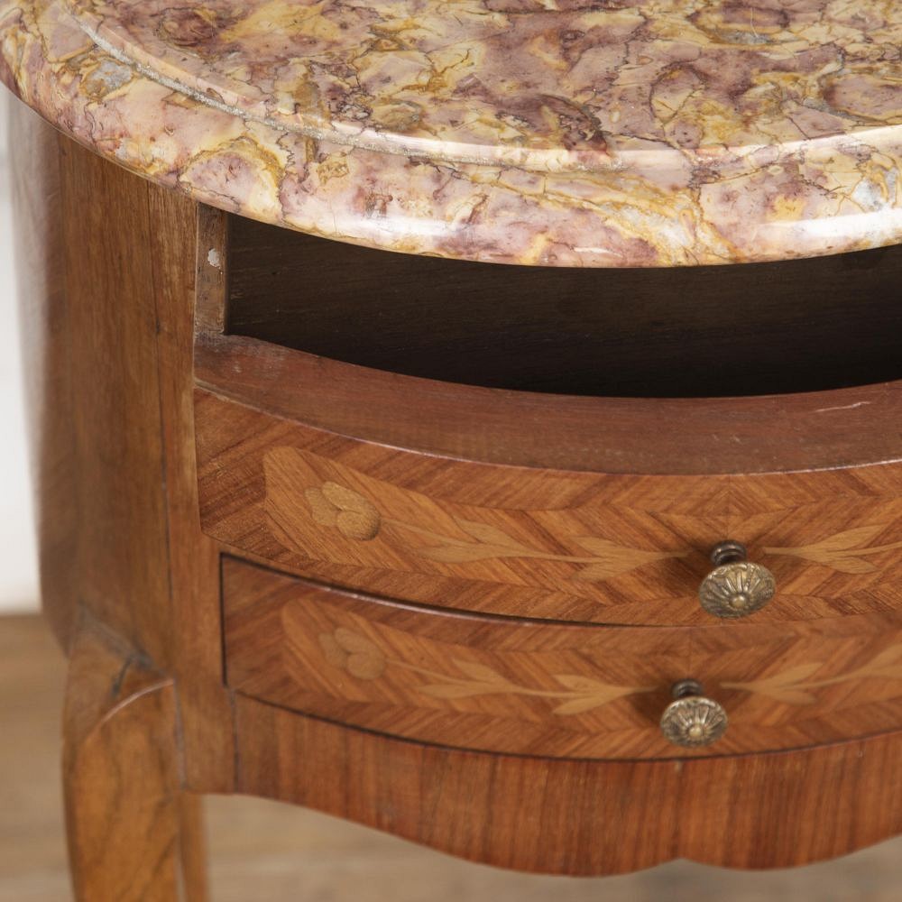 Pair of Louis XVI Style Oval Lamp Tables BD3424960
