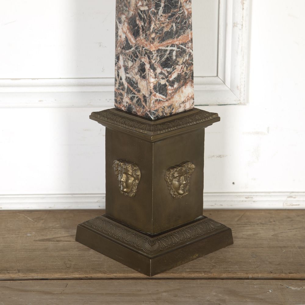 Pair of Marble Obelisk Lamps LL0314931