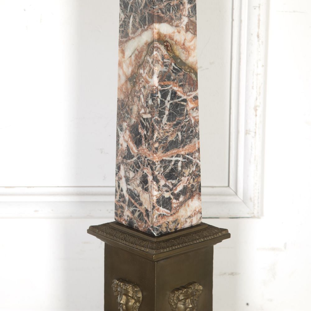 Pair of Marble Obelisk Lamps LL0314931