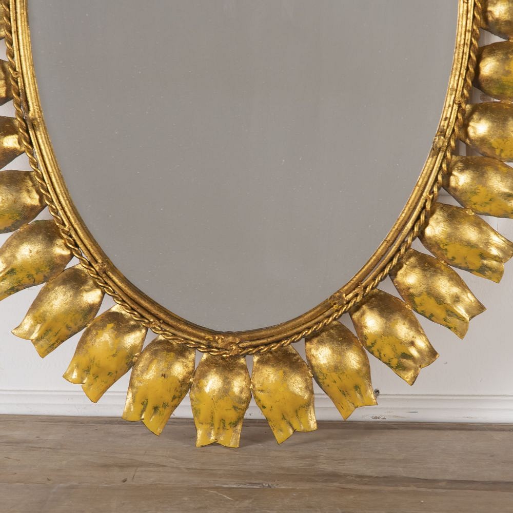 Pair of 20th Century Oval Spanish Mirrors MI3423876