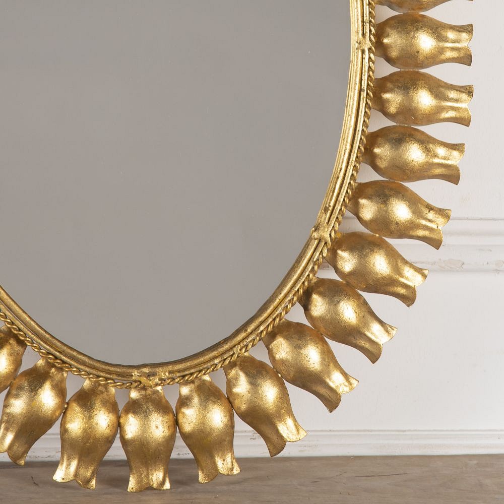 Pair of 20th Century Oval Spanish Mirrors MI3423876
