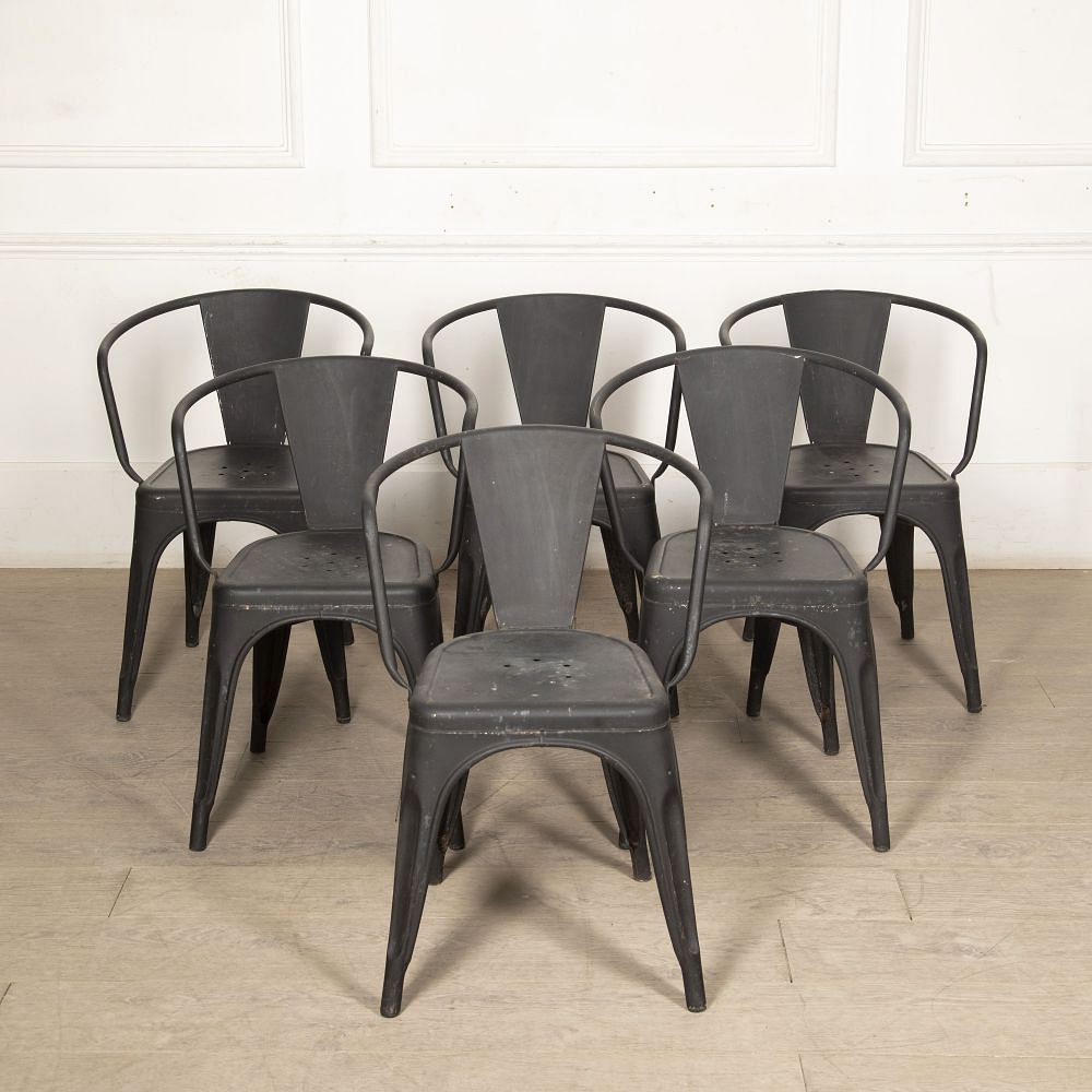 Set of Six 20th Century French Tolix Chairs CH4428196
