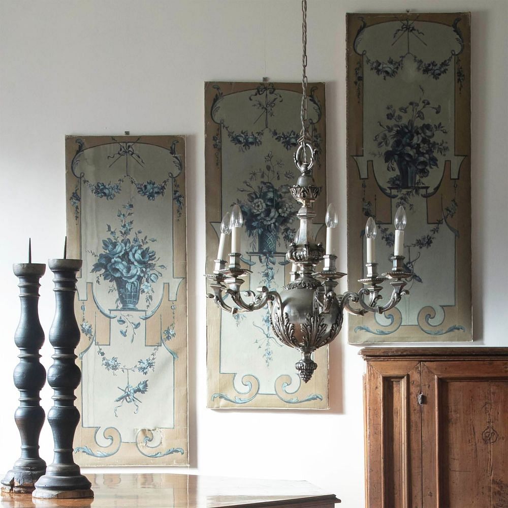 Set of Three 19th Century Painted Decorative Panels WD3620879
