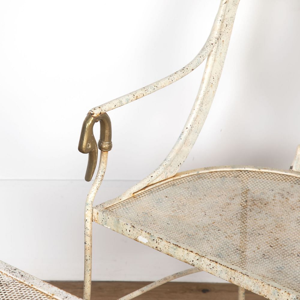 20th Century French Metal Table and Chair DA8121887
