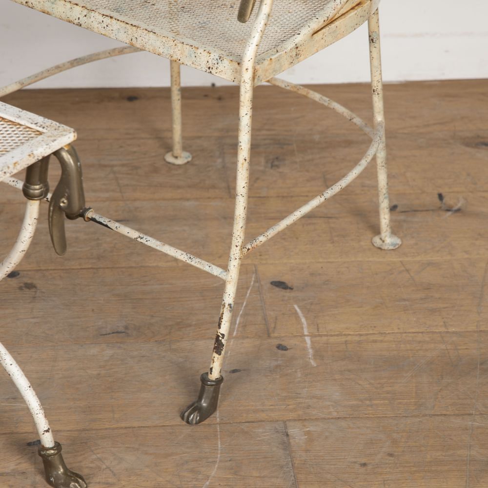 20th Century French Metal Table and Chair DA8121887