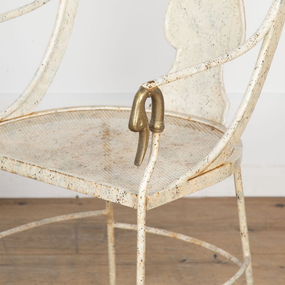 20th Century French Metal Table and Chair DA8121887