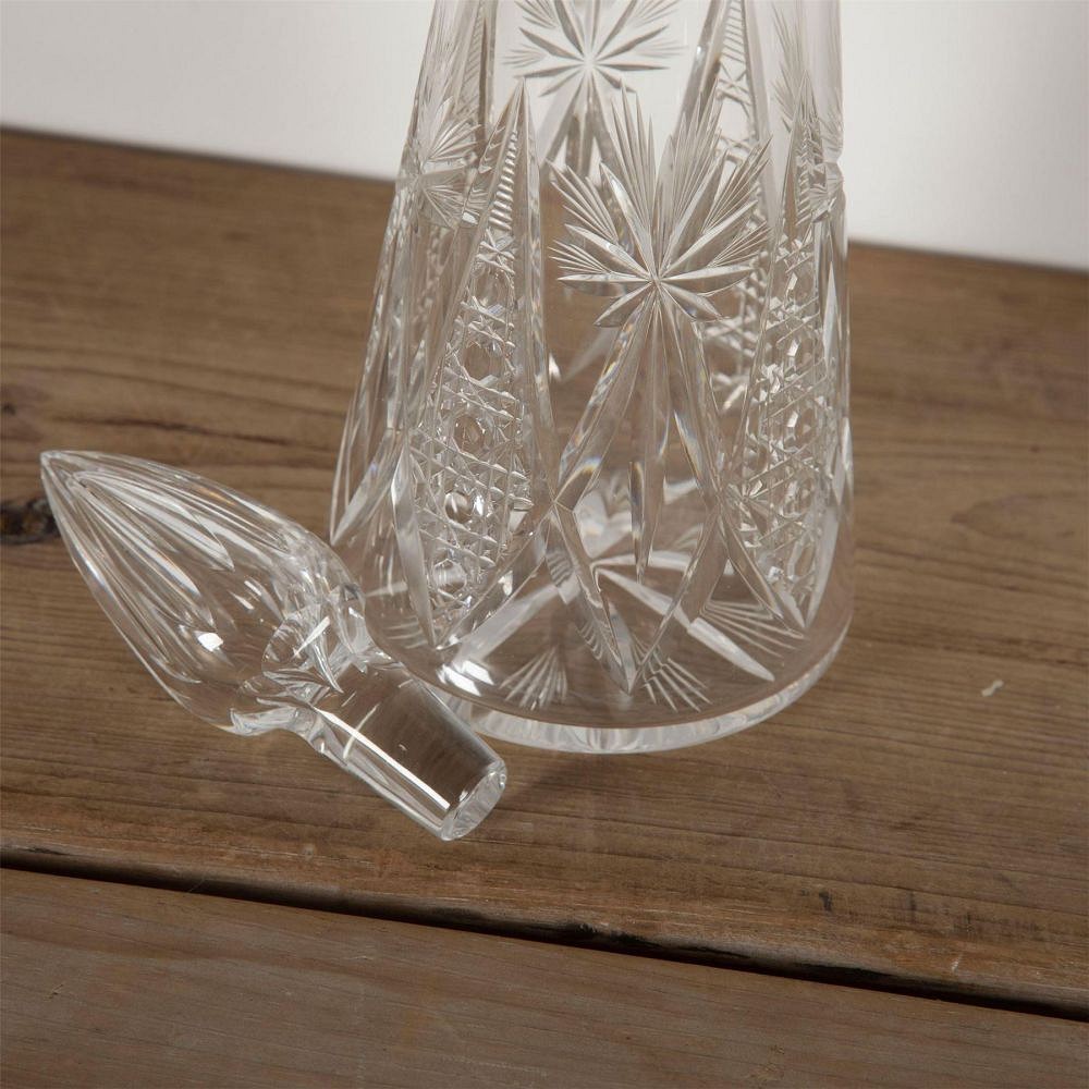 Tall Cut Glass Val Saint Lambert Decanter DA5861429