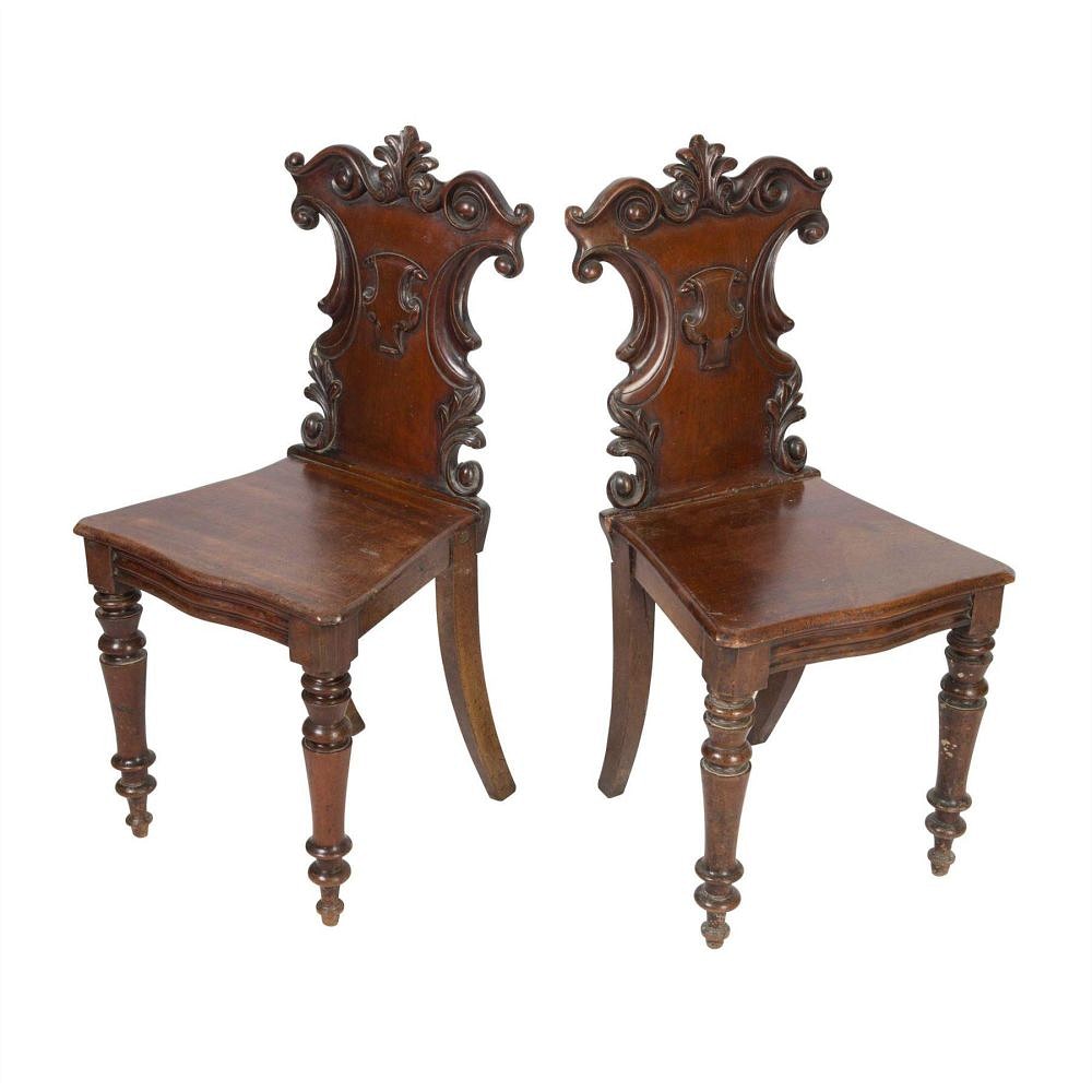 Pair of Mahogany Hall Chairs CH5558000