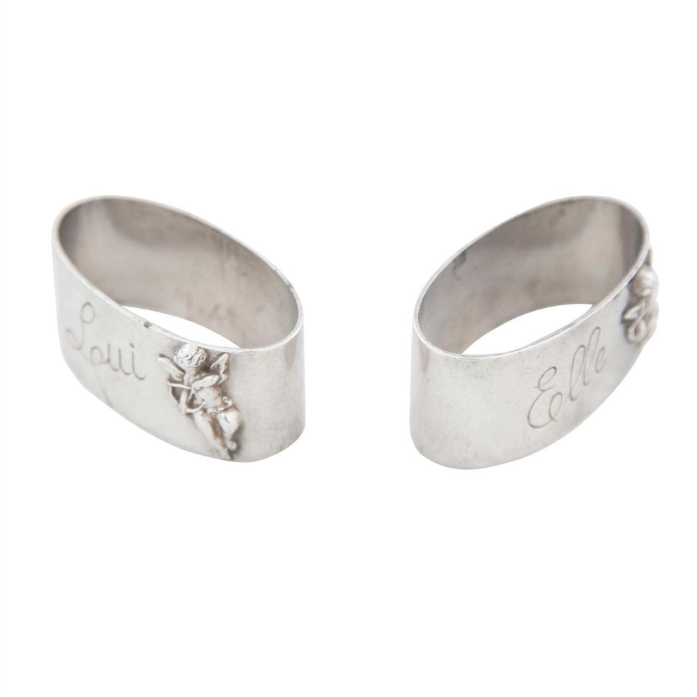 Vintage His and Hers Napkin Rings DA1556451