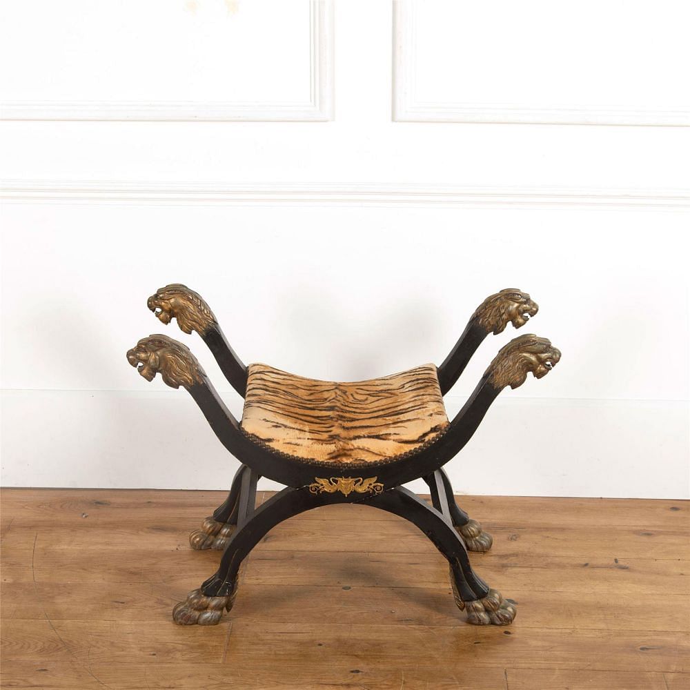 Lion & Clawfoot Stool ST737095