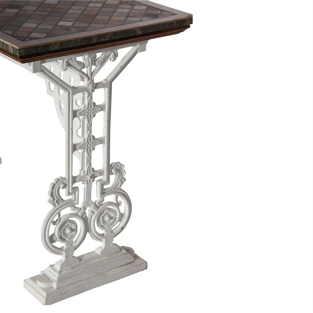 Cast Iron Centre Table with Marble Top TC101614