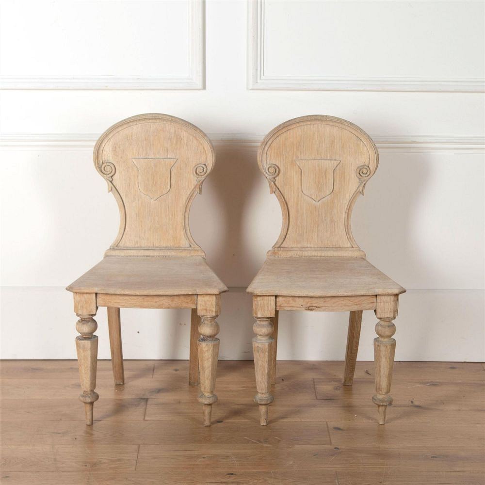 Pair of Oak Hall Chairs CH4362154