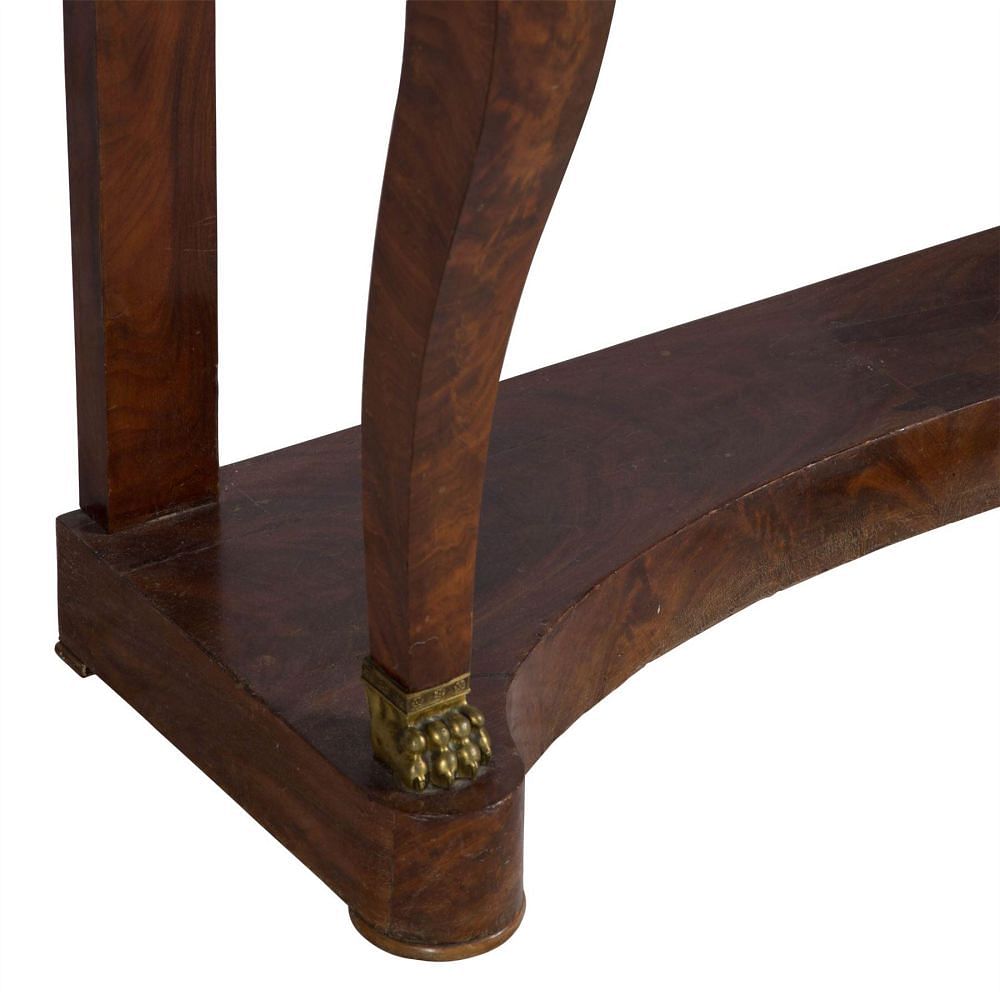 Burr Walnut and Marble Console Table CO2810624