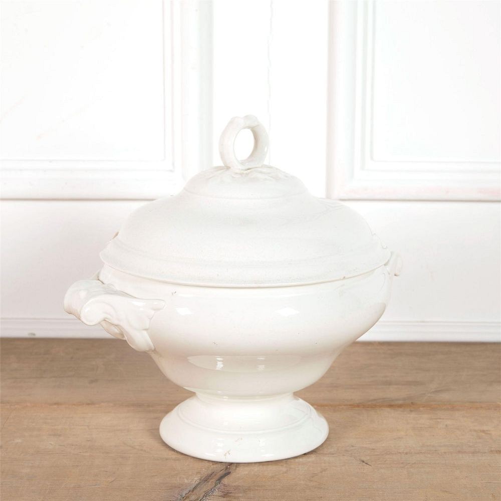 19th Century Creamware Soupier with Ladel WD6062360