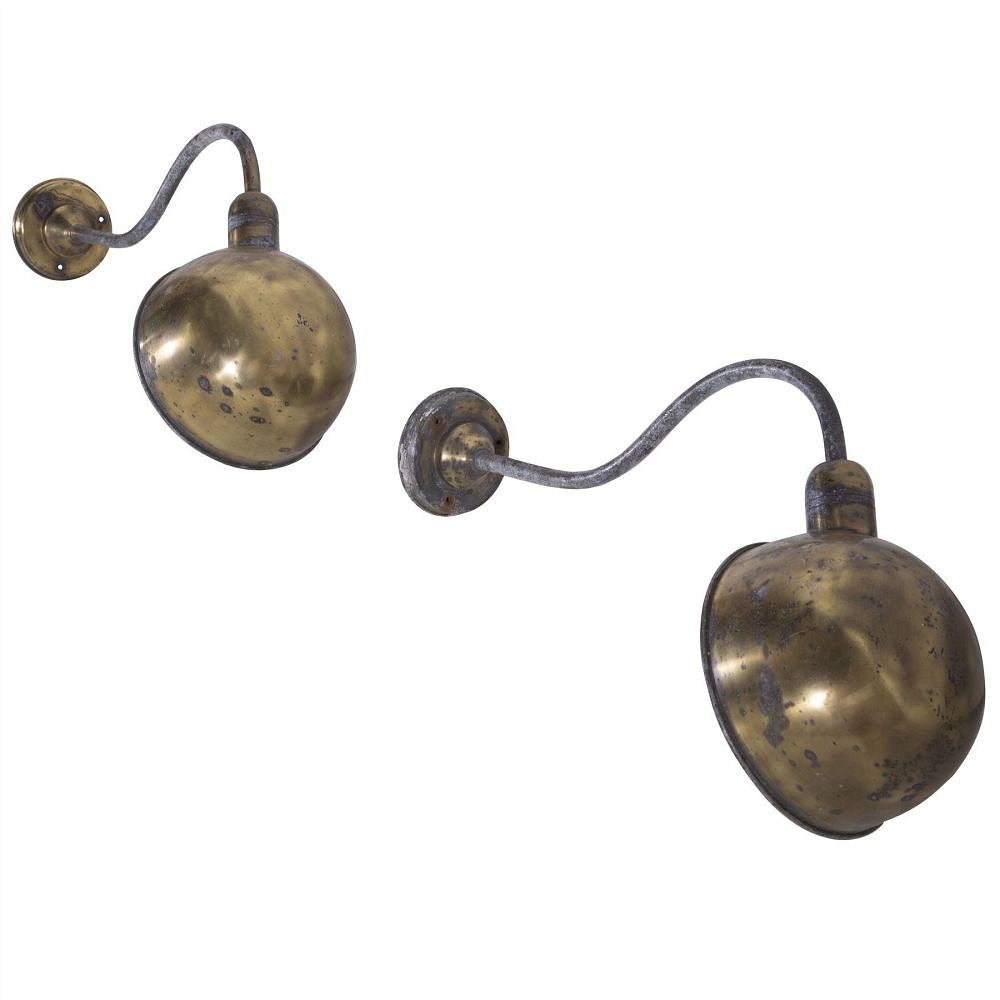 Pair of Brass Swan Neck Lamps LT3660256