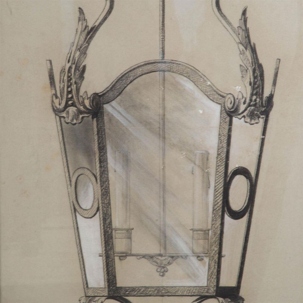 Charcoal Drawing of a Lantern WD208913