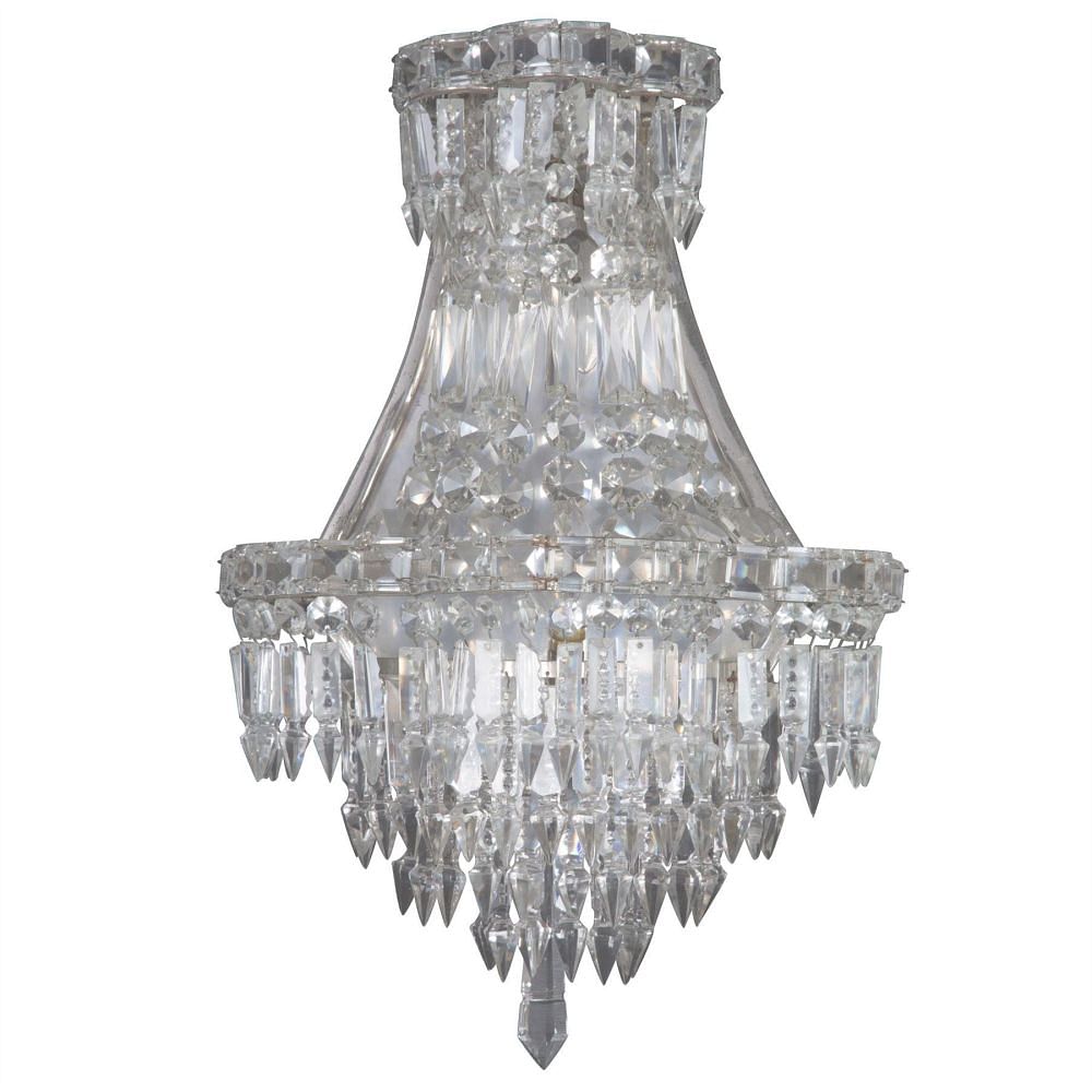 Pair of Crystal Wall Lights c.1930 LW213473