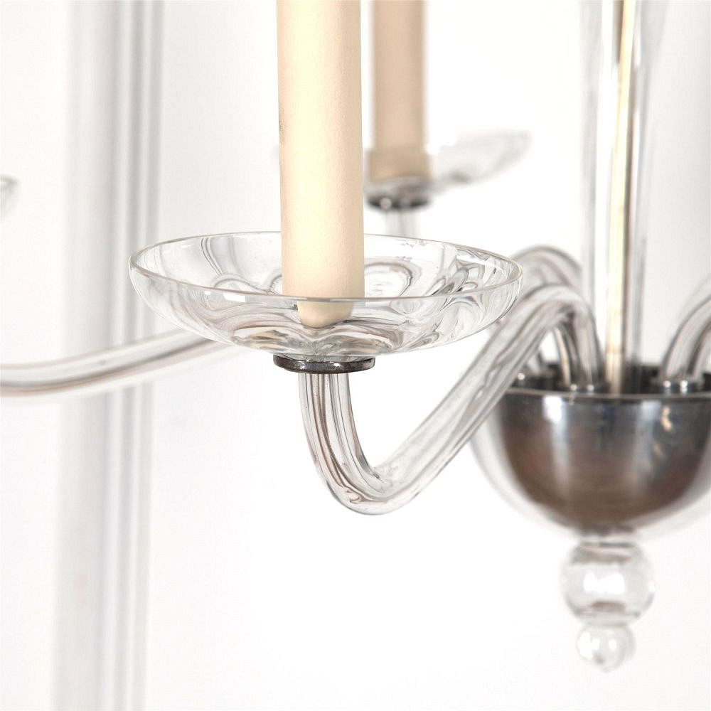 1970's Italian Six Arm Glass Chandelier LC2162114