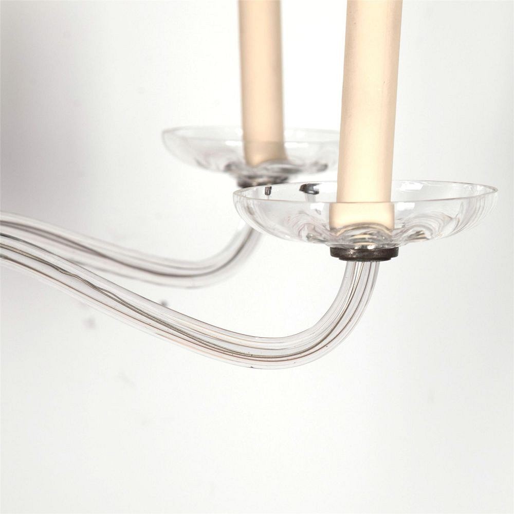 1970's Italian Six Arm Glass Chandelier LC2162114