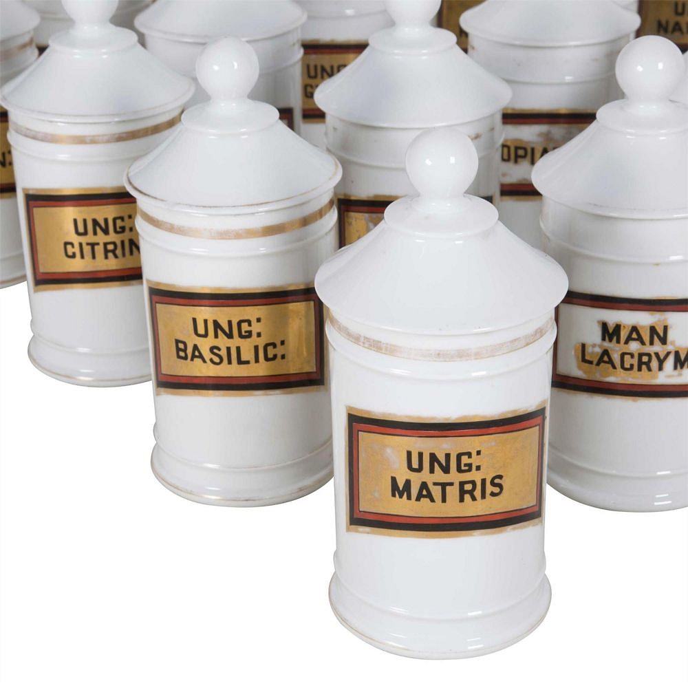 Large Collection of Porcelain Pharmacy Jars DA9060573