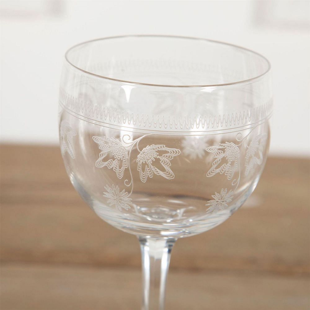 Ten 19th Century Baccarat Etched Wine Glasses DA5860931