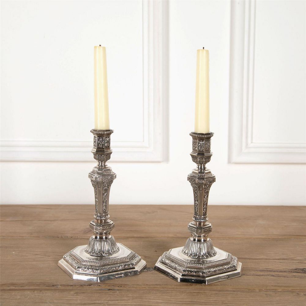 Magnificent Christofle Silver Plated Candlesticks DA5862048