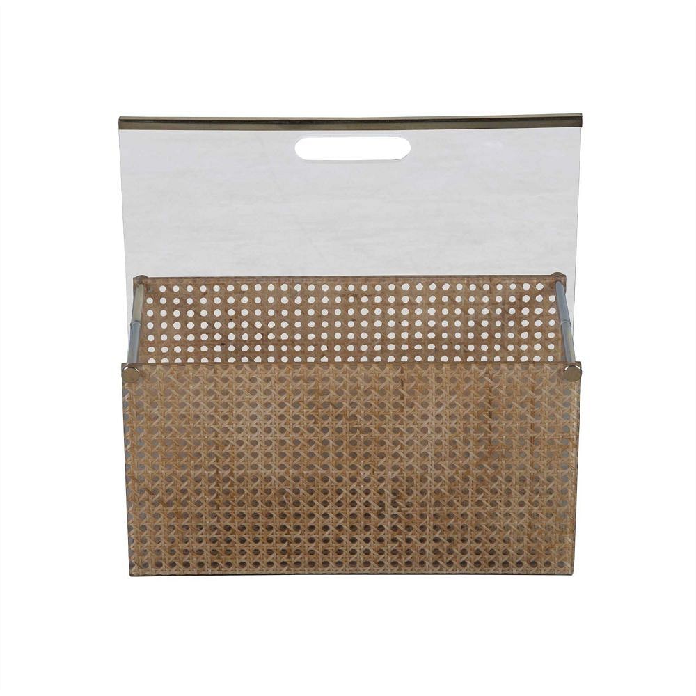Lucite & Cane Vintage Magazine Holder OF1555435