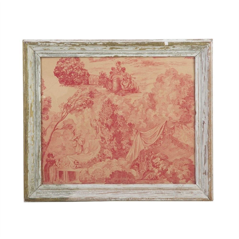 Framed Toile De Jouy Fragment WD9012389