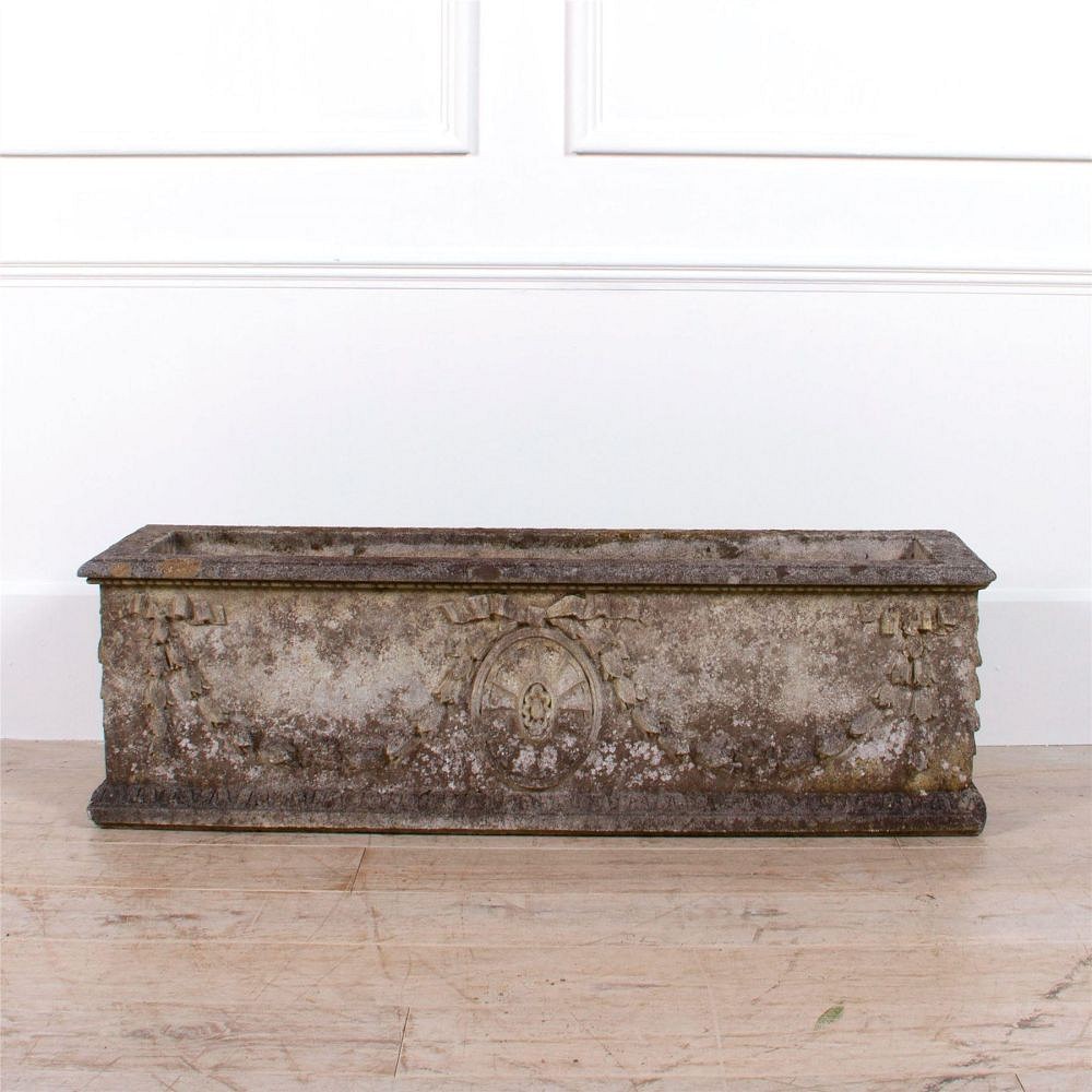 Large Classical Weathered Stone Planter GA0961991