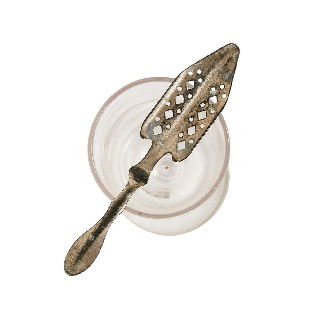Pair of French Absinthe Glasses and Spoons DA4413112